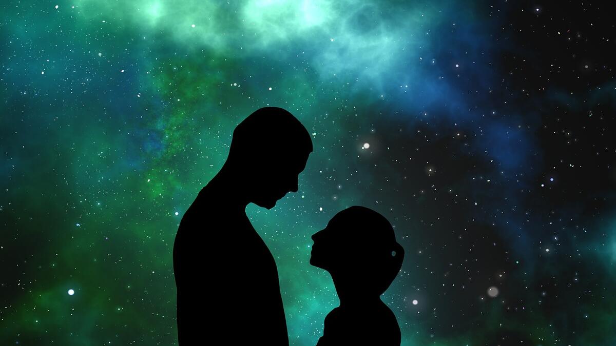 Мужчина и женщина космос