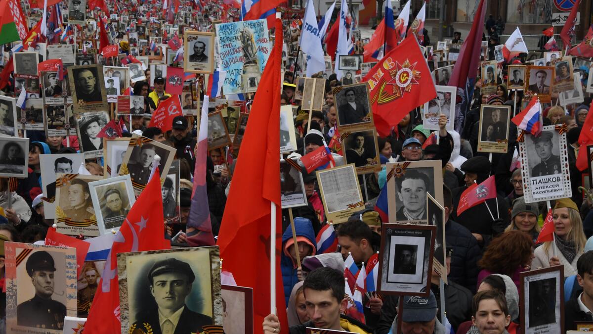 Демонстрация на 9 мая бессмертный полк